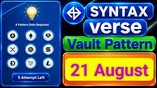 Syntax Verse Daily Vault Pattern | Syntax Verse Today Vault Pattern 21-22 August 