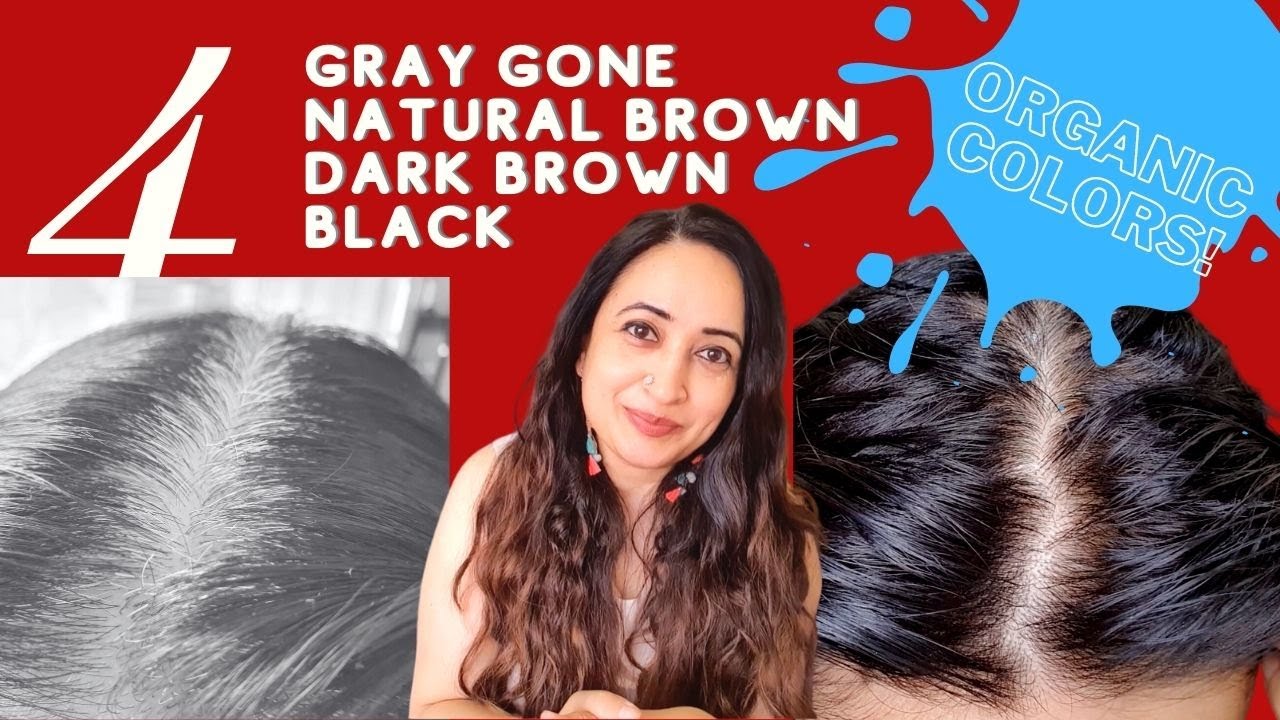 Tried Natural Hair Color For Grey Hair! LIVE RESULTS-Get Brown, Dark Brown,  Black! Wavy Indian Hair - YouTube