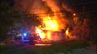 Massive flames engulf abandoned home on North Side