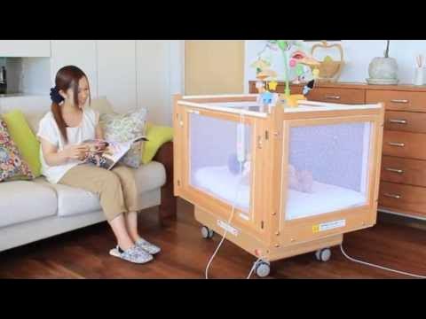 揺動型ベビーベッドsuima 製品紹介 - YouTube