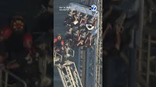 Texas roller coaster stopped, riders stranded upside down