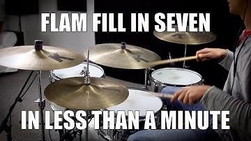 Flam Fill in Seven in less than a Minute - Daily Drum Lesson