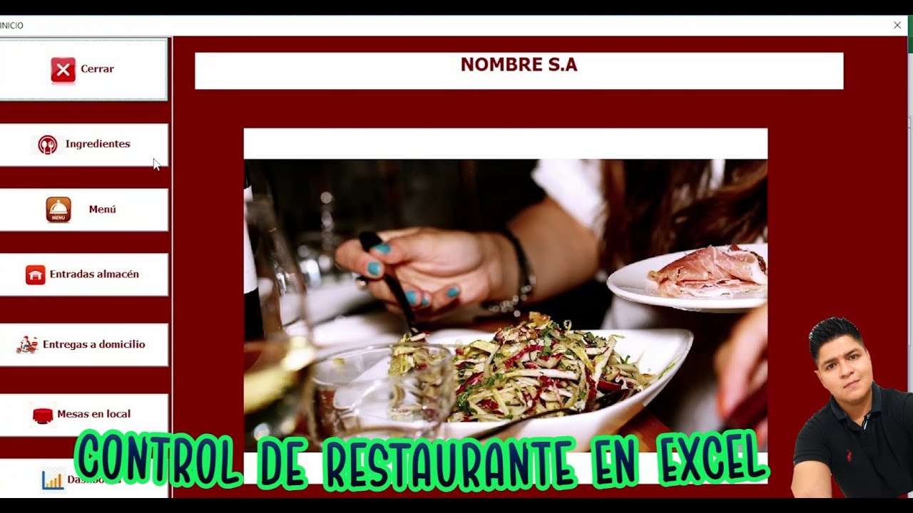 CONTROL DE RESTAURANTE EN EXCEL - PARA DESCARGAR 📊🧑💻🍕🍔