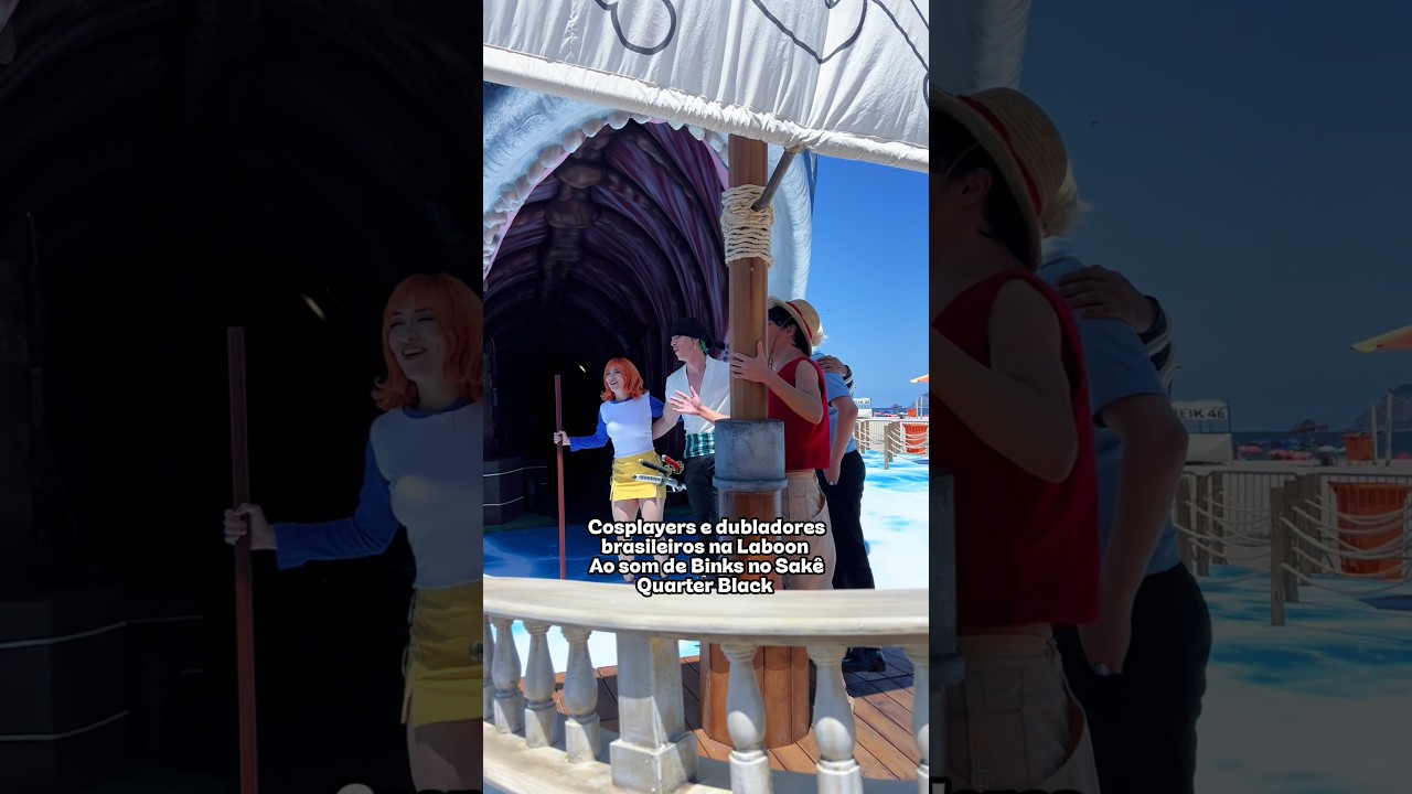 Cosplayers e dubladores de One Piece Brasileiros na Laboon One Piece Netflix Luffy Zoro Nami