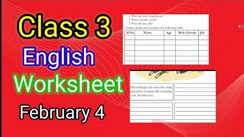 STD /3 /ENGLISH/ VICTERS CLASS WORK SHEET/FEBRUARY/4 / 2021/