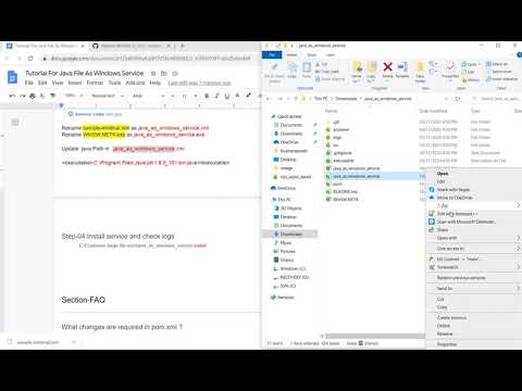 java as a window services