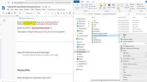 java as a window services