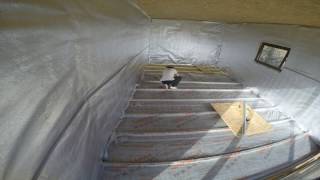 Огромное окно. Утепление стен и пола (Huge window. Walls and floor insulation)