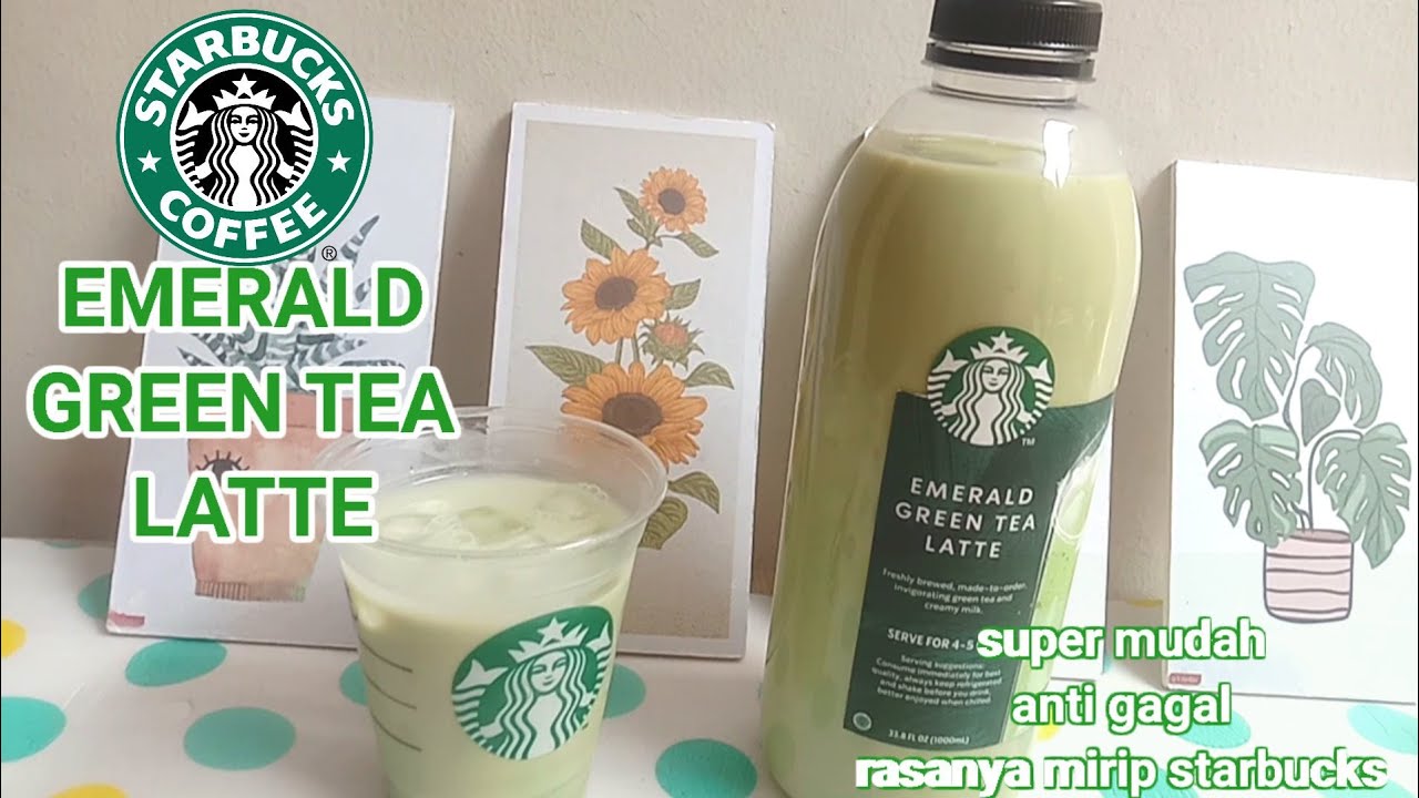 RESEP EMERALD GREEN TEA LATTE STARBUCKS NGAFE DI RUMAH AJA SELAMA