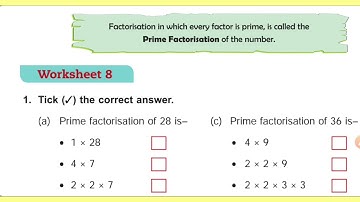 DAV Class-5,  W.no- 8 of Unit-3 ( prime factorization)