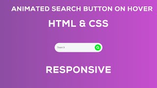 How to make Animated Search Bar using HTML and CSS | Easy Steps | Website Search Bar