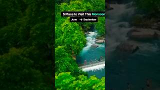 Monsoon season travel place #travel #nature #mountain #waterfall #beach #viralshort