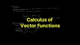 Calculus of Vector-valued Functions