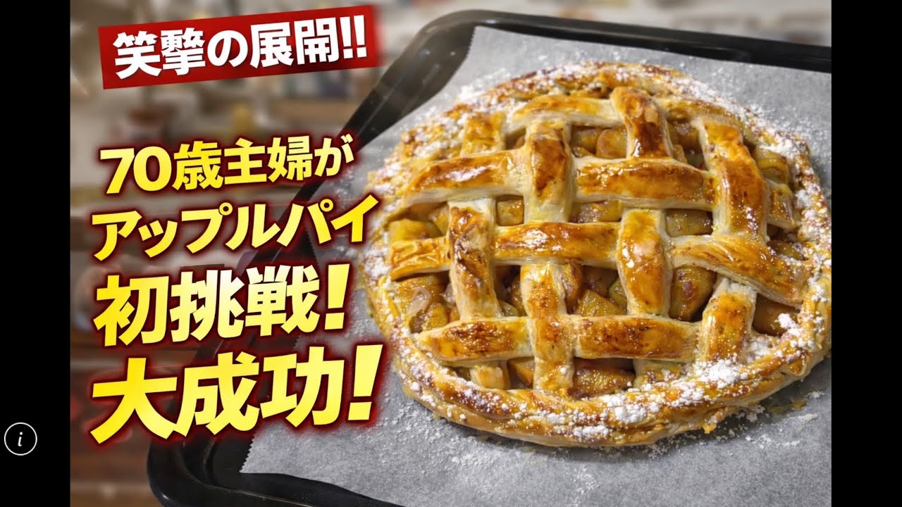 プリンとその家族　新年早々、初めてのアップルパイ作りに挑みました