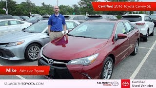 Certified 2016 Toyota Camry SE for sale - Falmouth Toyota