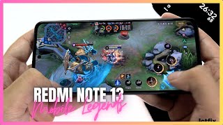 Xiaomi Redmi Note 13 Mobile Legends Gaming test MLBB Update | Snapdragon 685, 120Hz Display