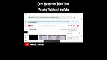 Cara Mengatasi Tidak Bisa Pasang Thumbnail Di YouTube Studio 2022 #shorts