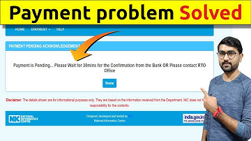 Payment is pending please wait for 30 mins for the confirmation from the bank | DL payment problem