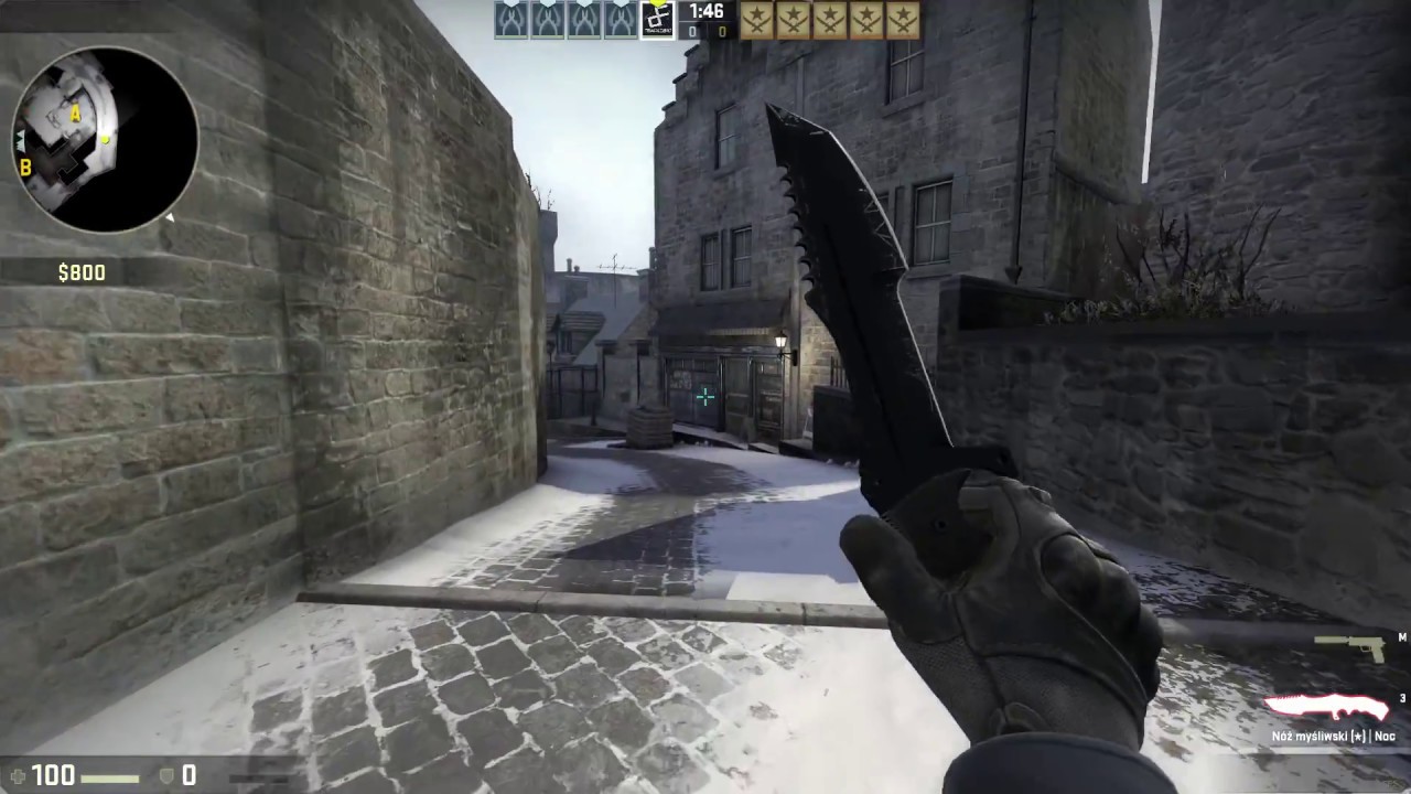 CS GO: Nóż Myśliwski Noc FT - Huntsman Knife Night FT - YouTube