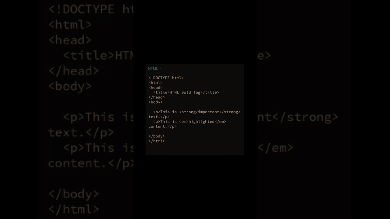 This HTML Tag Instantly Makes Text BOLD 😮 