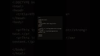 This HTML Tag Instantly Makes Text BOLD 😮 #htmlforbeginners  #coding #htmltag #learn2kode