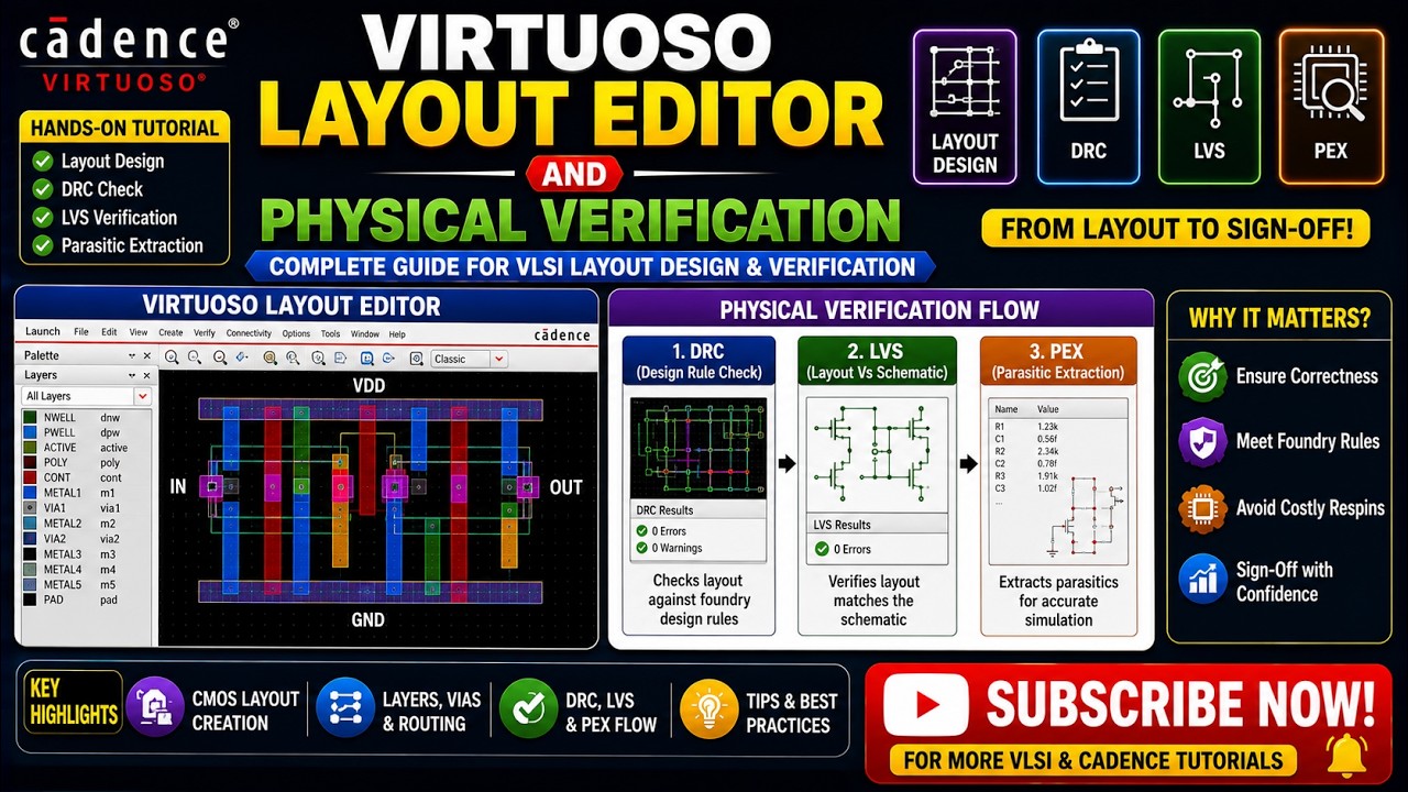 Cadence Virtuoso Layout Editor and Physical Verification | Complete ...