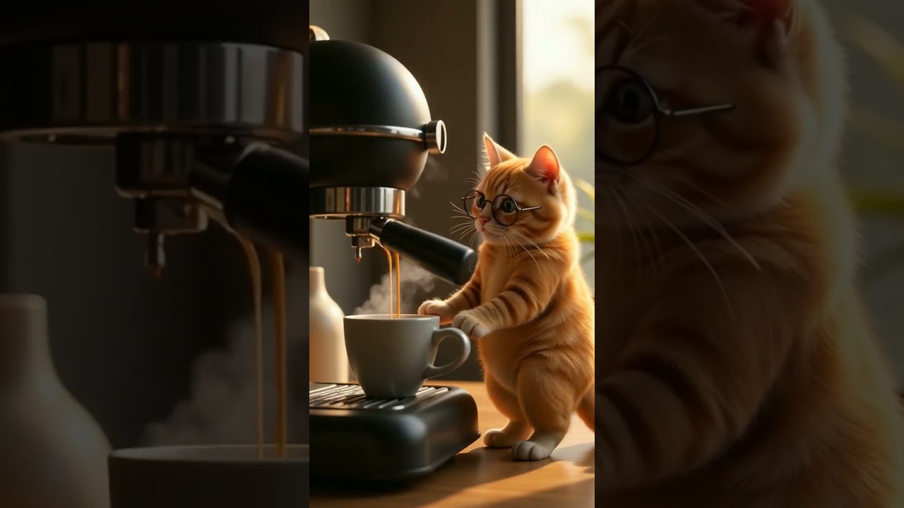 Cat Making Coffee! 