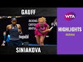 Coco Gauff vs. Katerina Siniakova | 2020 Ostrava First Round | WTA Highlights