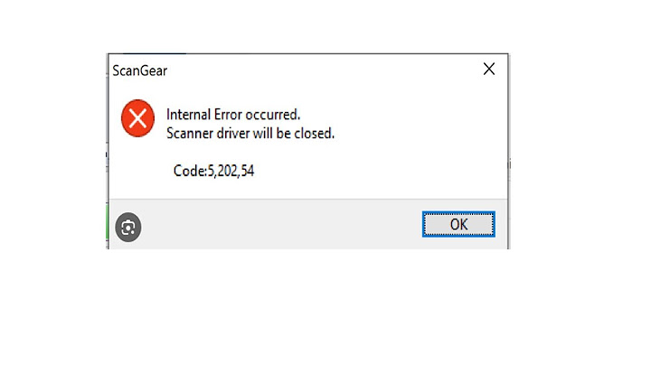 Lỗi error occurred in the scanner canon 244dw