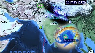 Next 25 Days Weather System Map Forecàst South Asia/ May month Cyclone Storm 2026.