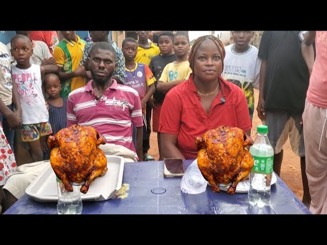 Food Challenge; First Person to Finish Big Fat Chicken Wins $1000 Instantly