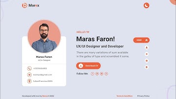 Responsive personal portfolio website template design || Part - 5