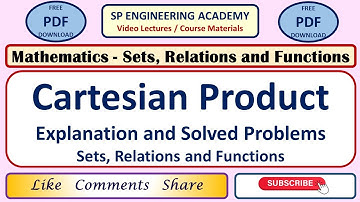 SETS 03 Cartesian Product   Explanation and Solved Problems   Sets, Relations and Functions