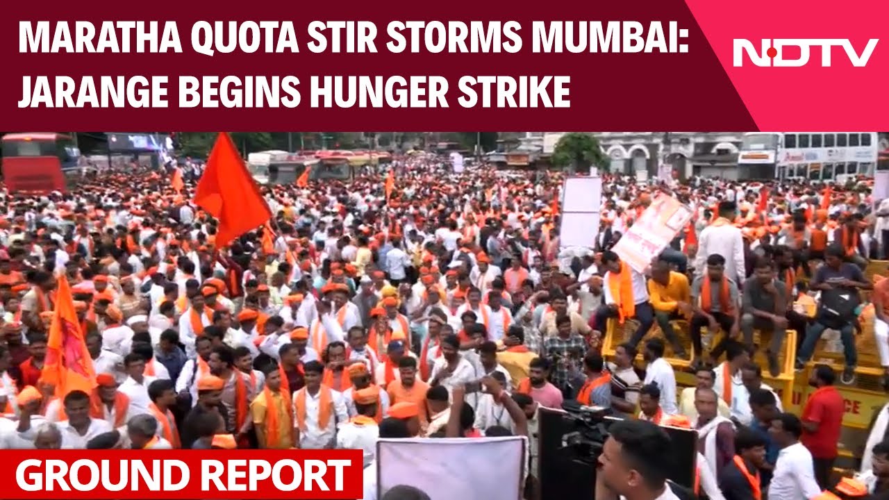 Mumbai News Today | Maratha Quota Protest Storms Mumbai: Manoj Jarange Begins Hunger Strike