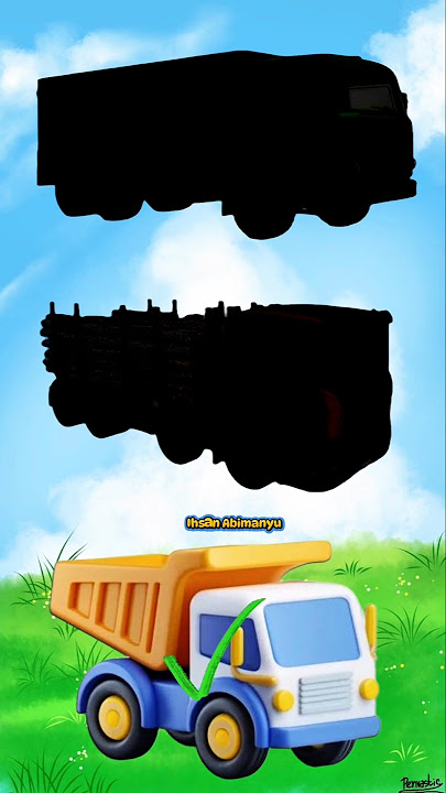 Tebak Gambar! Cocokkan Truk Mainan Dengan Siluet Yang Tepat! #automobile #cartoon #shorts #funny