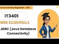 JDBC (Java Database Connectivity) in Web Essentials Tamil | IT3401 | Anna University.