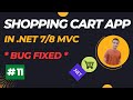 Shopping cart project in net core mvc with authentication  part 11  bug fixed