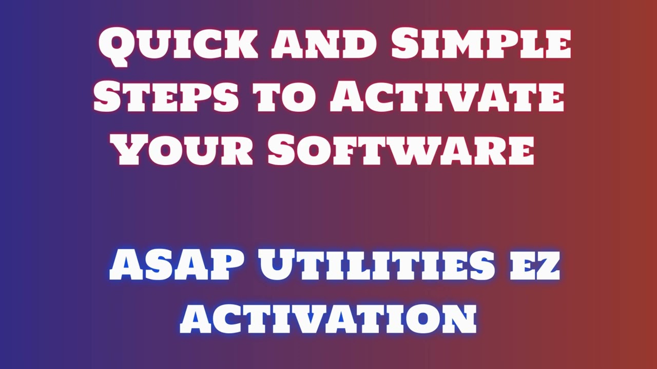 How to Download and Install ASAP Utilities: Quick Guide