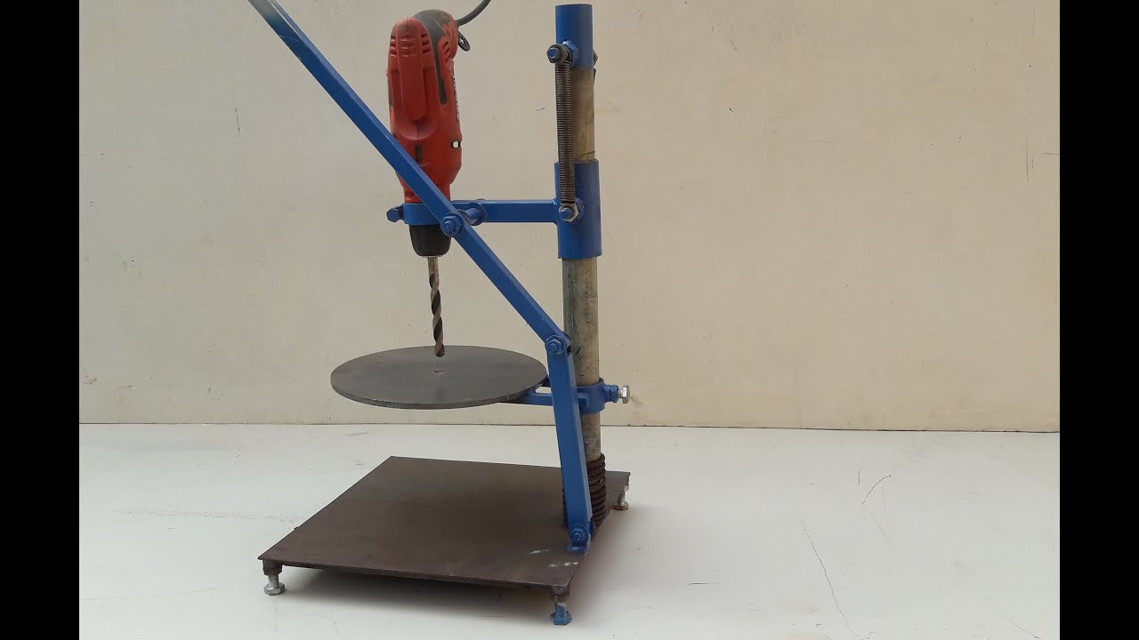 Homemade Drill Press Machine Simple Drill Press Table from Handle
