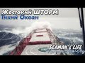 Шторм в Тихом океане, полное видео. Огромные волны. Балкер. Работа в море.