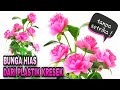 Cara membuat bunga hias dari plastik kresek tanpa setrika | How to make flower from plastic bag