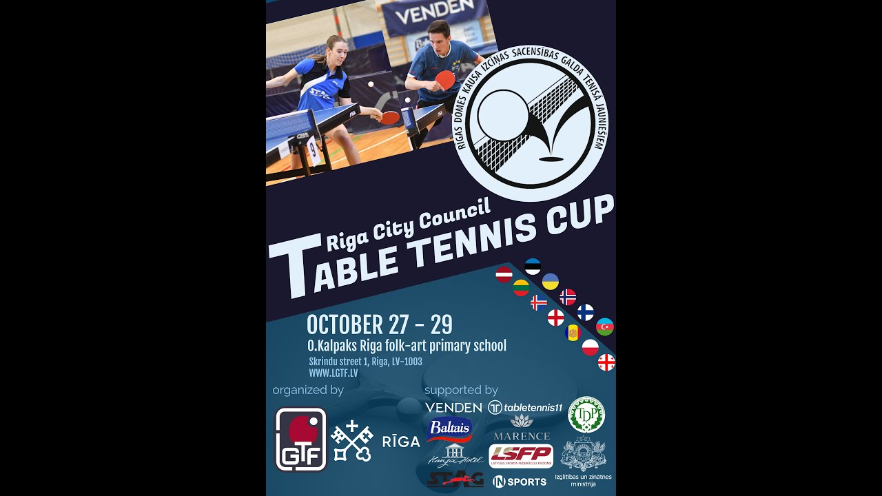 Riga City Council's Cup in Table Tennis 2023 Day 1 27.10.2023