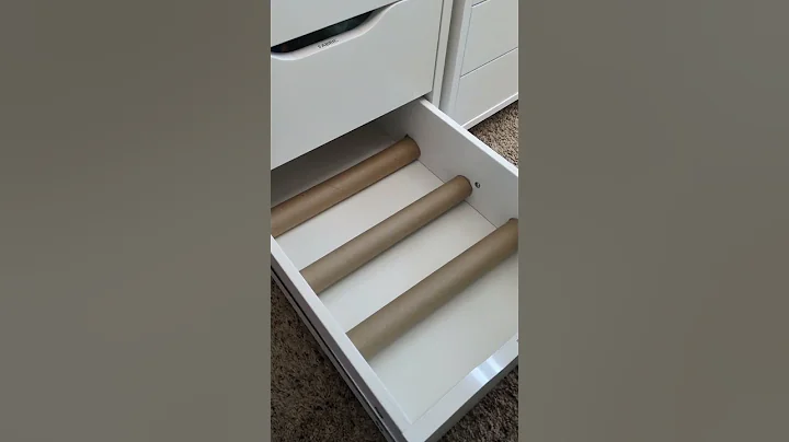 No cost organizing in the craft room, store ribbon in a drawer with cardboard tubes #organization thumbnail