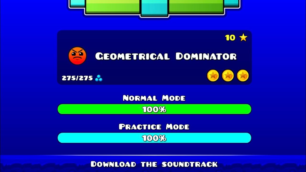 Geometrical Dominator 100% completion/ showcase || Geometry Dash - YouTube
