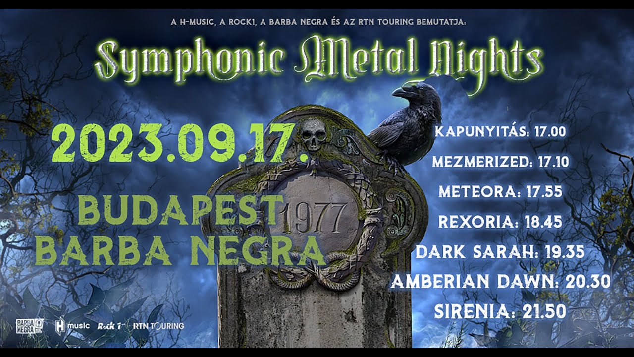 Symphonic Metal Nights: Meghívó - 2023-09-17 @ Barba Negra - Budapest