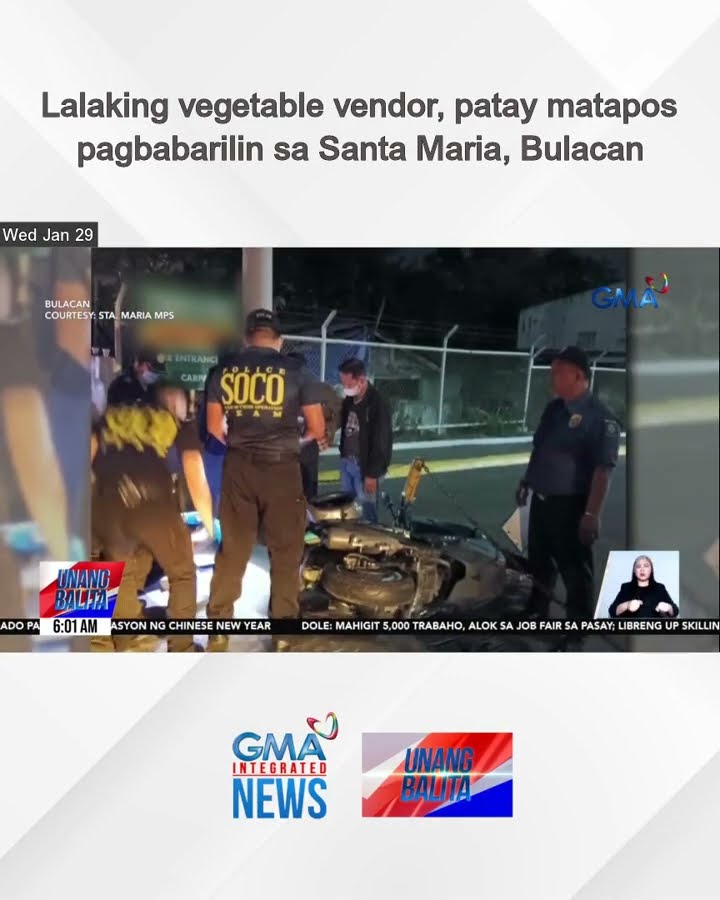 Lalaking vegetable vendor, patay matapos pagbabarilin sa Santa Maria, Bulacan | Unang Balita