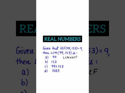 🔥 Real Numbers MCQ 46 | Class 10 Maths 😱 Chapter 1 | UP Board • CBSE 💯