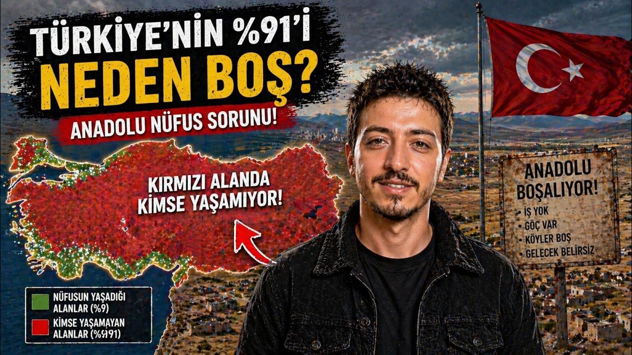 Türkiye'nin %91'i neden boş? Anadolu nüfus sorunu!
