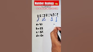 Number Analogy reasoning |Reasoning Classes for SSC CGL CHSL MTS RRB NTPC GR D EXAM #shorts #viral