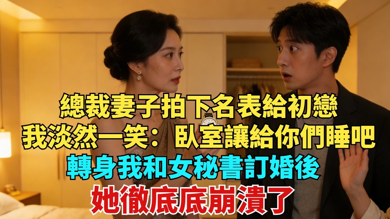 總裁妻子拍下名表給初戀，我淡然一笑：把臥室讓給你們睡吧，轉身我和女秘書訂婚後，她徹底底崩潰了#故事頻道#情感故事#分享#情感#感情#婚姻